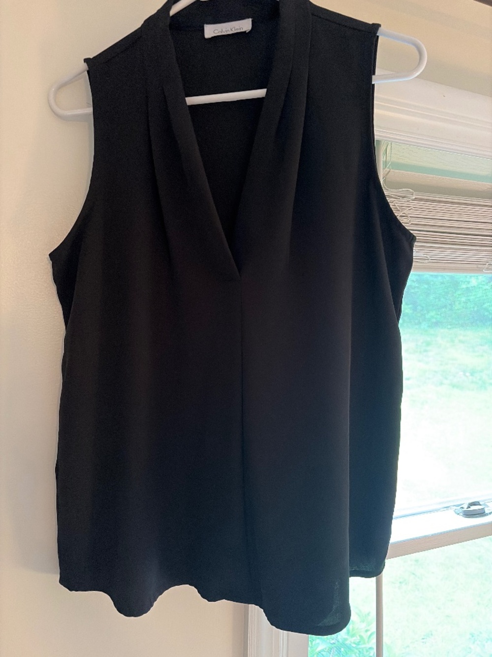 Calvin Klein Sleeveless V-Neck Blouse
